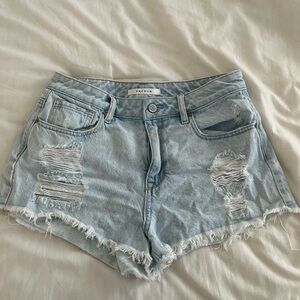 PacSun Light Blue Distressed Women's Shorts
